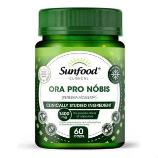 Ora Pro Nóbis 1400mg 60caps Sunfood Clinical em Oferta na Shopee