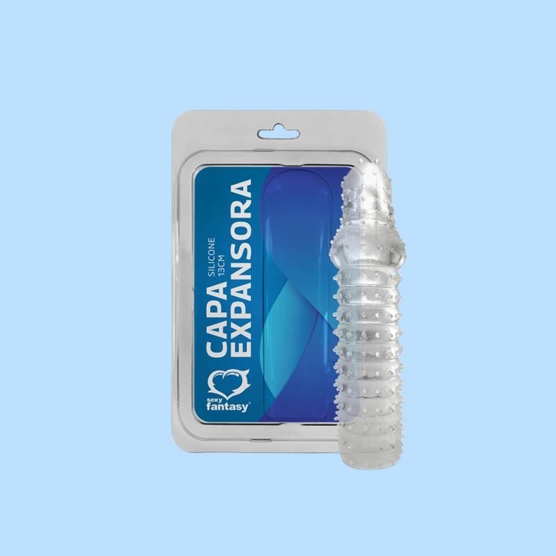 Capa Peniana em Silicone com Cerdas Massageadoras e Glande Preenchida - Sexy Fantasy | 12,5 x 2 cm em Oferta na Shopee