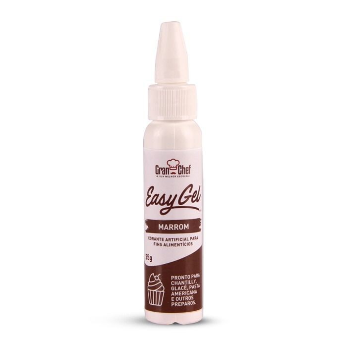 Corante Easy Gel Marrom 25g GranChef - Food & Beverages