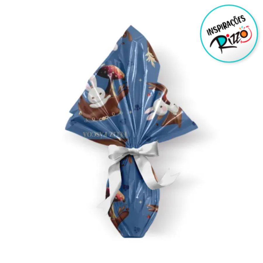 Folha para Ovos de Páscoa Contos de Páscoa Azul 69x89cm - 5 unidades - Cromus - Rizzo