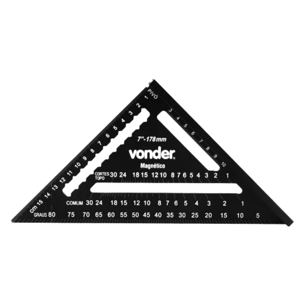 Esquadro Vonder De 7 Polegadas Com Base Magnética