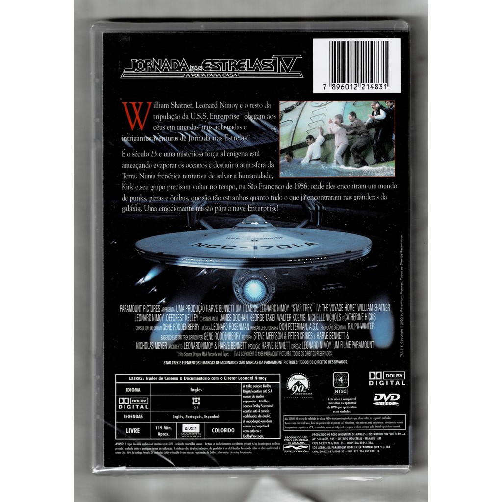 Jornada Nas Estrelas IV A Volta Para A Terra DVD