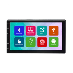 Central Multimidia 7 Pol Android 2Gb Ram 32Gb Flash Quad-Core H-Tech HT-7210CA 2 Din Gps Wifi Ips Android Auto Carplay