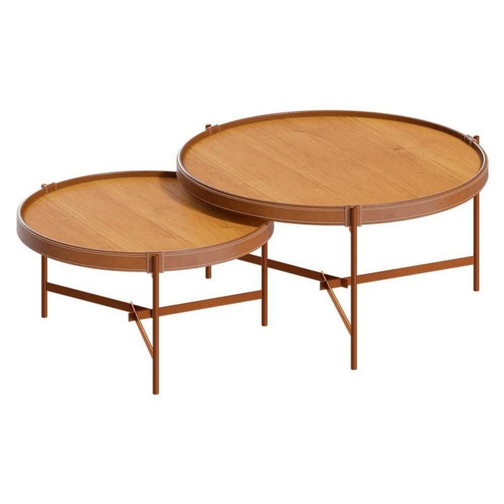 Kit Mesa De Centro Aqua Nature Cobre - Imcal em Oferta na Shopee