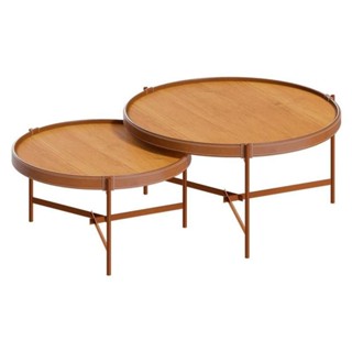 Kit Mesa De Centro Aqua Nature Cobre - Imcal em Oferta na Shopee