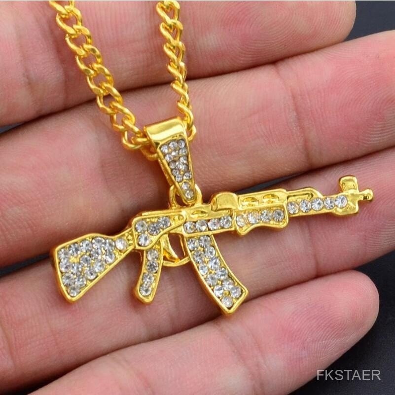 【FK】【FK】Novo Colar De Hip Hop Masculino Pingente De Diamante Completo
