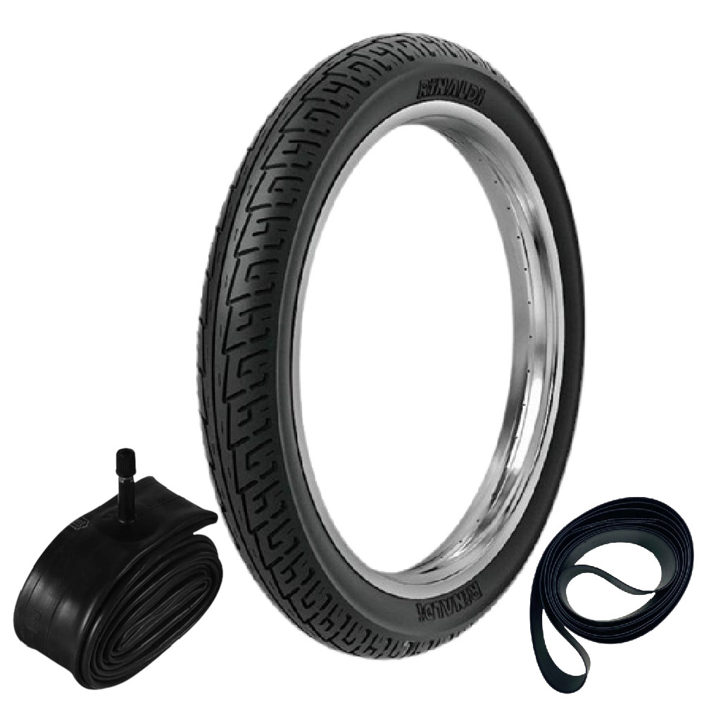Pneu Biz 125 Biz 100 Pop 100 Crypton 60/100-17 33l Bs32 Rinaldi + Camara + Cinta