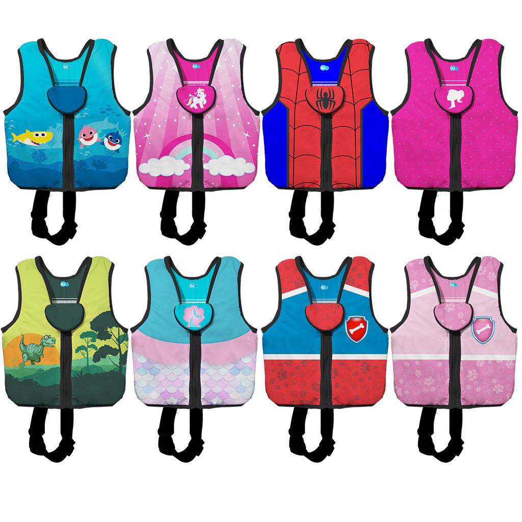 Colete Salva-Vidas Infantil Flutuador – Boia de Natação para Crianças 15 a 25kg Para Piscina e Praia