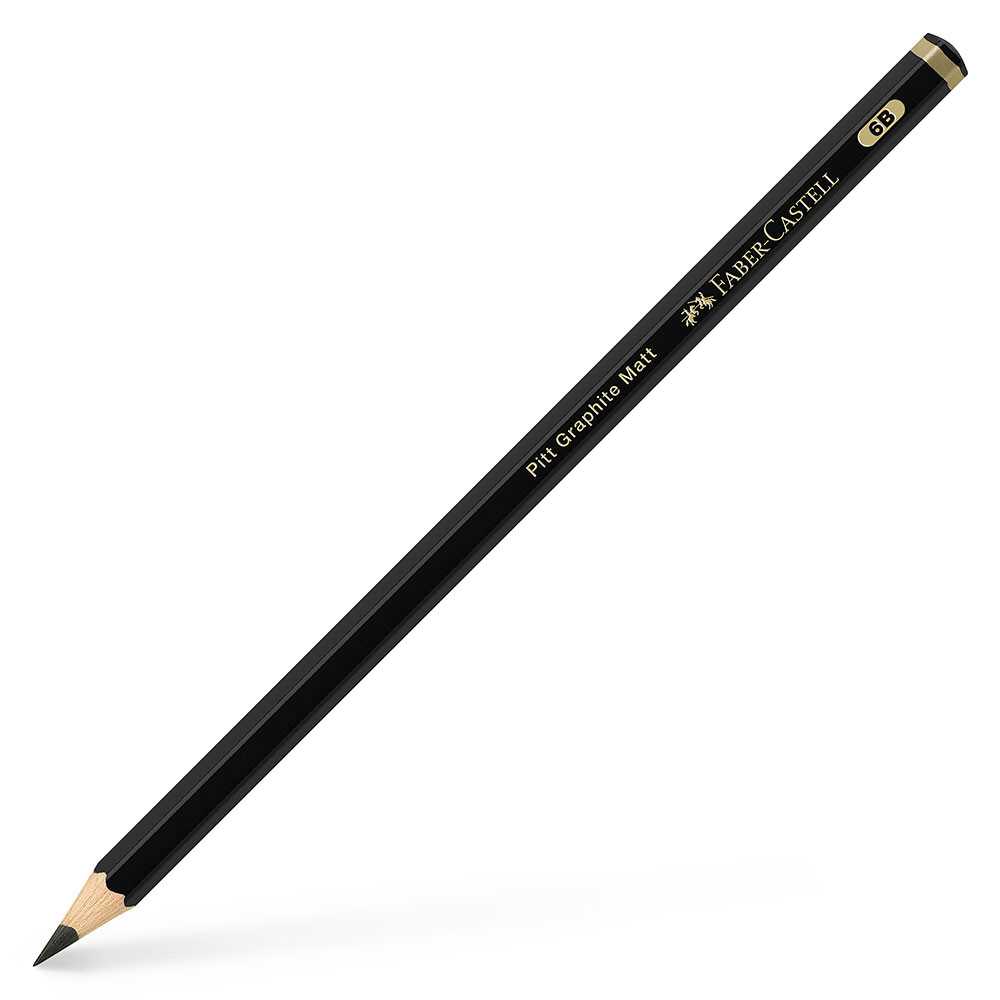 Lápis preto Pitt Grafite Matt 6B Faber-Castell em Oferta na Shopee