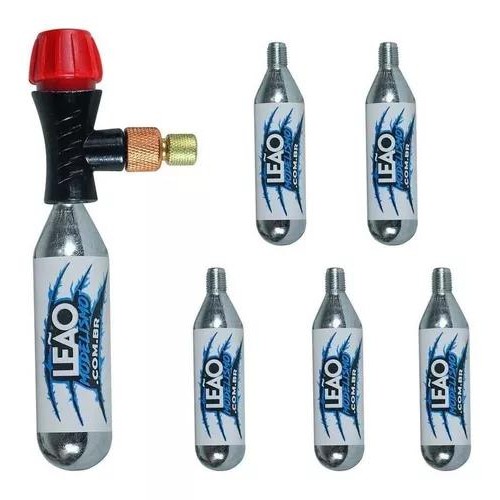 Adaptador Bomba Encher Pneus + 5 Capsulas Co2 16gr Bike Ciclismo Rosca 3/8 em Oferta na Shopee