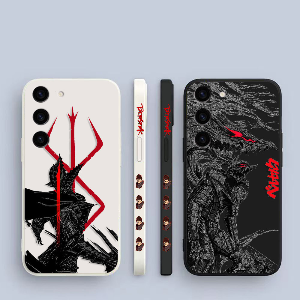 Anime Guts Berserk Dragon Side Impresso Estojo De Silicone Líquido Para Telefone Samsung Galaxy S24 S23 S21 S20 FE S22 S10 S10E S9 S8 Ultra Plus Lite 4G 5G
