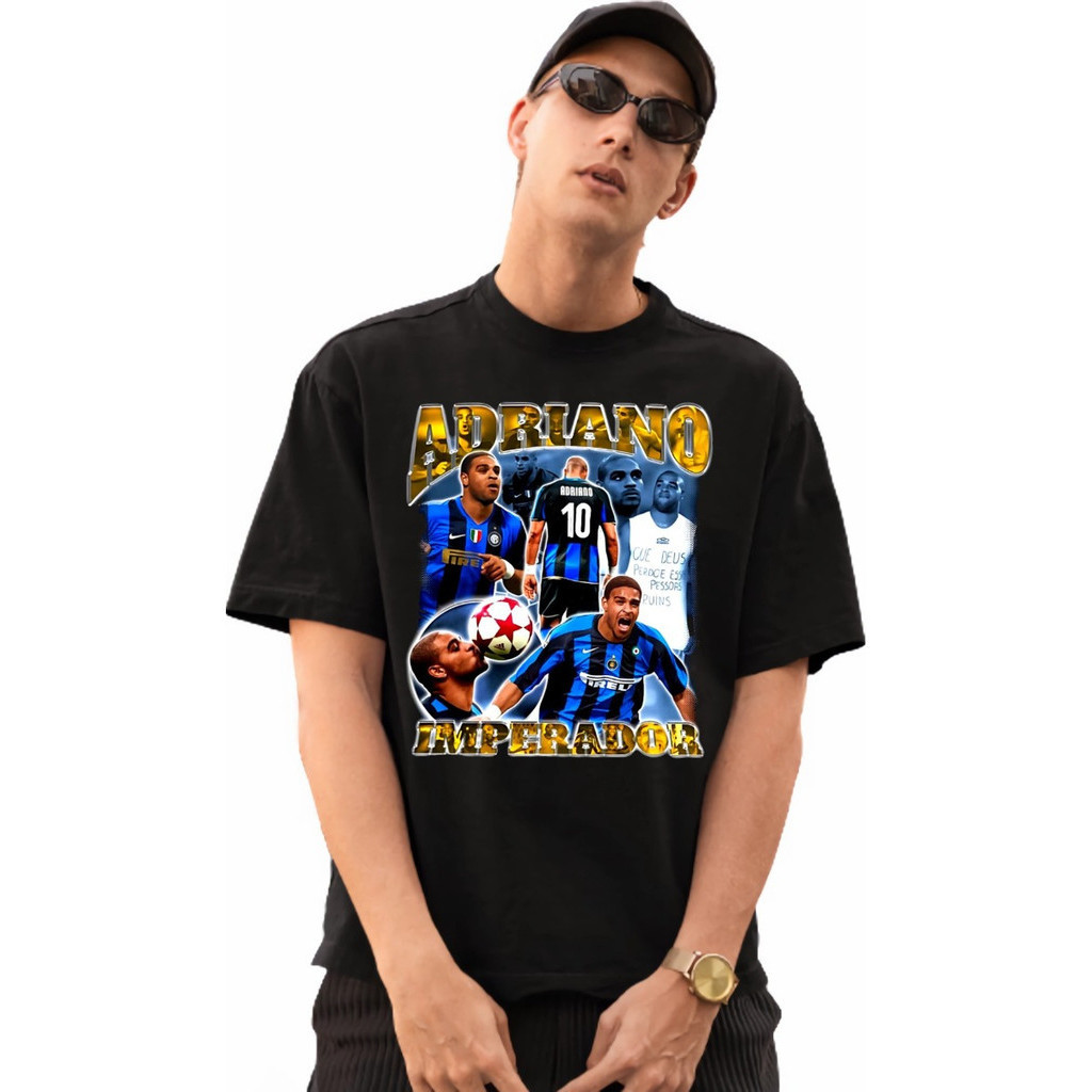Camiseta Adriano Imperador Estampada Futebol Moda Blusa Algodao