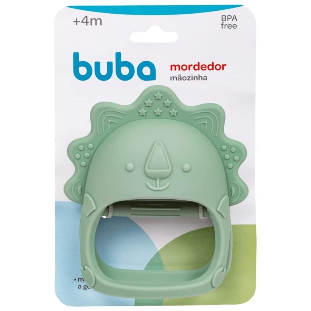 Brinquedo Mordedor Mãozinha Verde Para Bebê 16233 - Buba em Oferta na Shopee