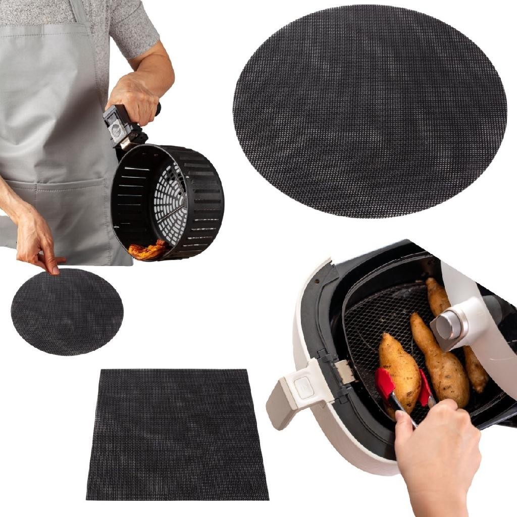 Tapete Culinário Airfryer Fritadeira Elétrica Silicone Fibra De Vidro Manta Grill Cozimento Air fry