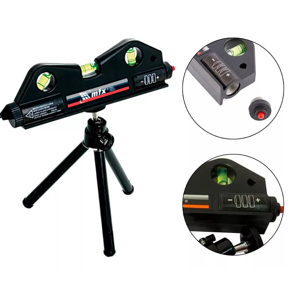 Nível Laser Esquadro Bolha Horizontal Vertical Com Tripé em Oferta na Shopee