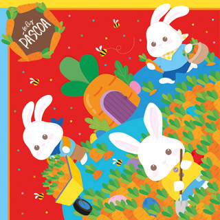 Saco Express 32x32cm para Ovos de 150g a 200g - Horta Feliz Vermelho - 5 unidades - Cromus - Rizzo Distribuidora em Oferta na Shopee