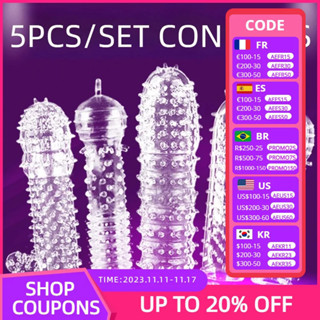 SP-32 Preservativos super pontilhados reutilizáveis para homens, preservativos grandes, dente de lobo, borracha natural, mangas para pênis 18 +, contraceptivos