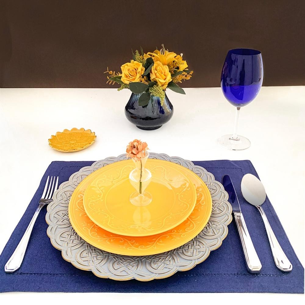 Sousplat Wolff de Plástico Azul