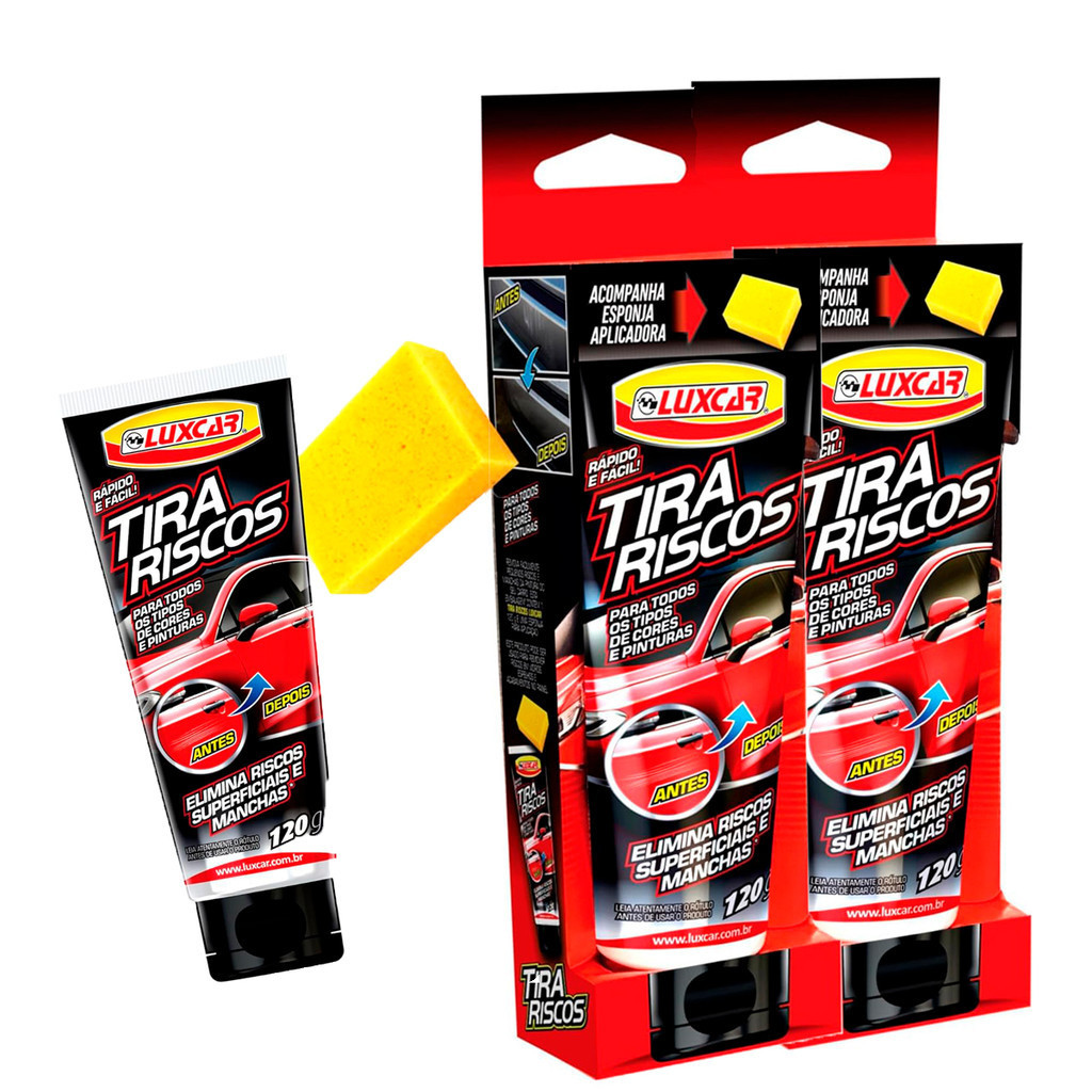 2x Elimina Riscos 120g Luxcar Remove E Tira Riscos Superficiais Motos Carros Barcos em Oferta na Shopee