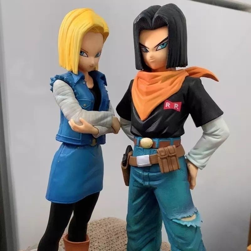 Boneco figura de ação Android 17 18 Dragon Ball Z 24 cm