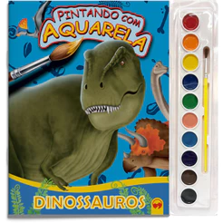 DINOSSAUROS PINTANDO COM AQUARELA