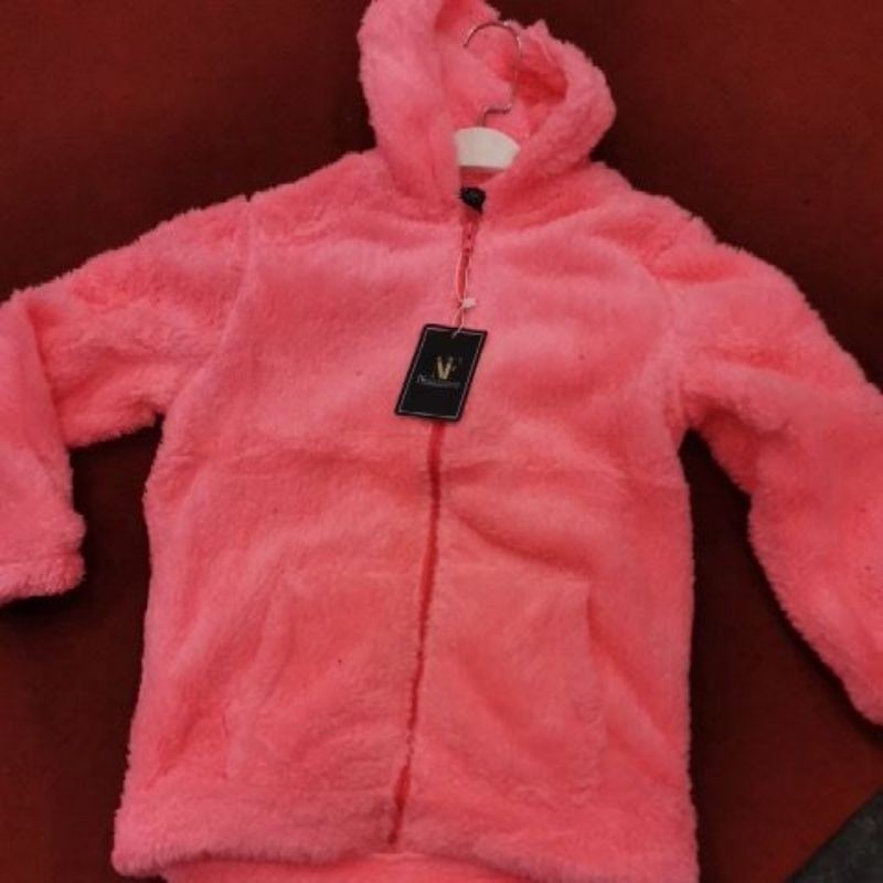 BLUSA CASACO INFANTIL COM CAPUZ PELINHO DE ZIPER 2230 em Oferta na Shopee