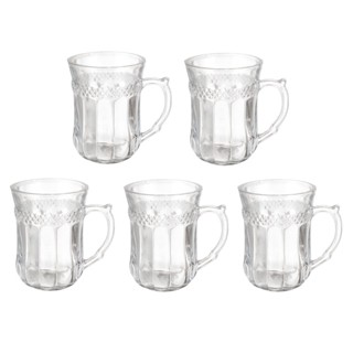 Jogo De Xícara Café Capuccino Mocha 5 Peças Vidro 90ml