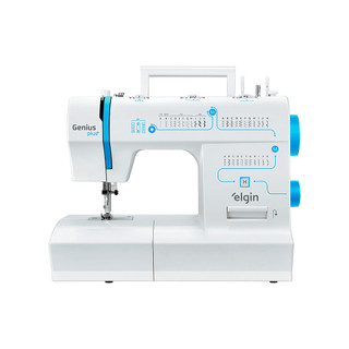 Maquina de Costura Elétrica 31 Pontos Genius Plus 70W JX4035 127V Branca Azul Elgin em Oferta na Shopee
