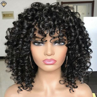 Cabeleira Afro Curly Kinky Curta Cosplay UK OY3 YIYUE em Oferta na Shopee