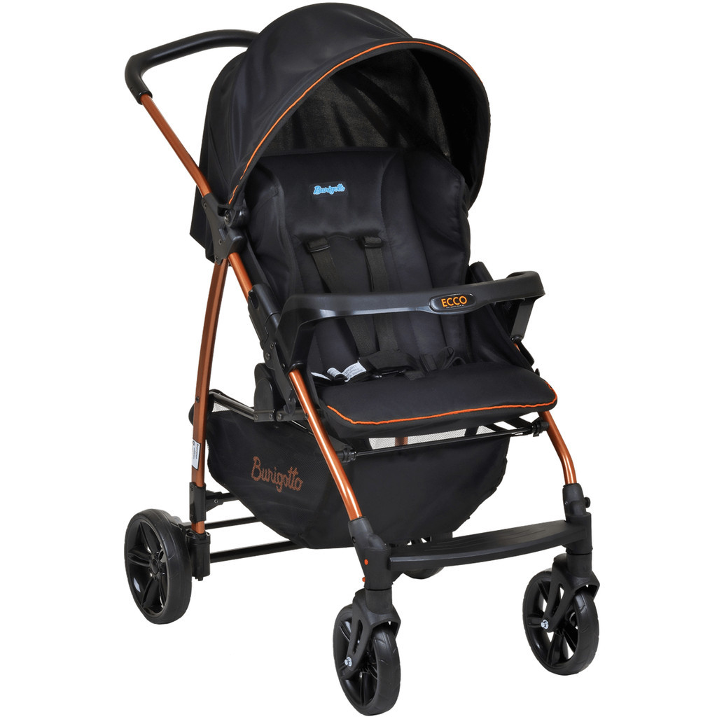 Carrinho De Passeio Ecco Burigotto Preto Com Cobre 0 A 15 Kg