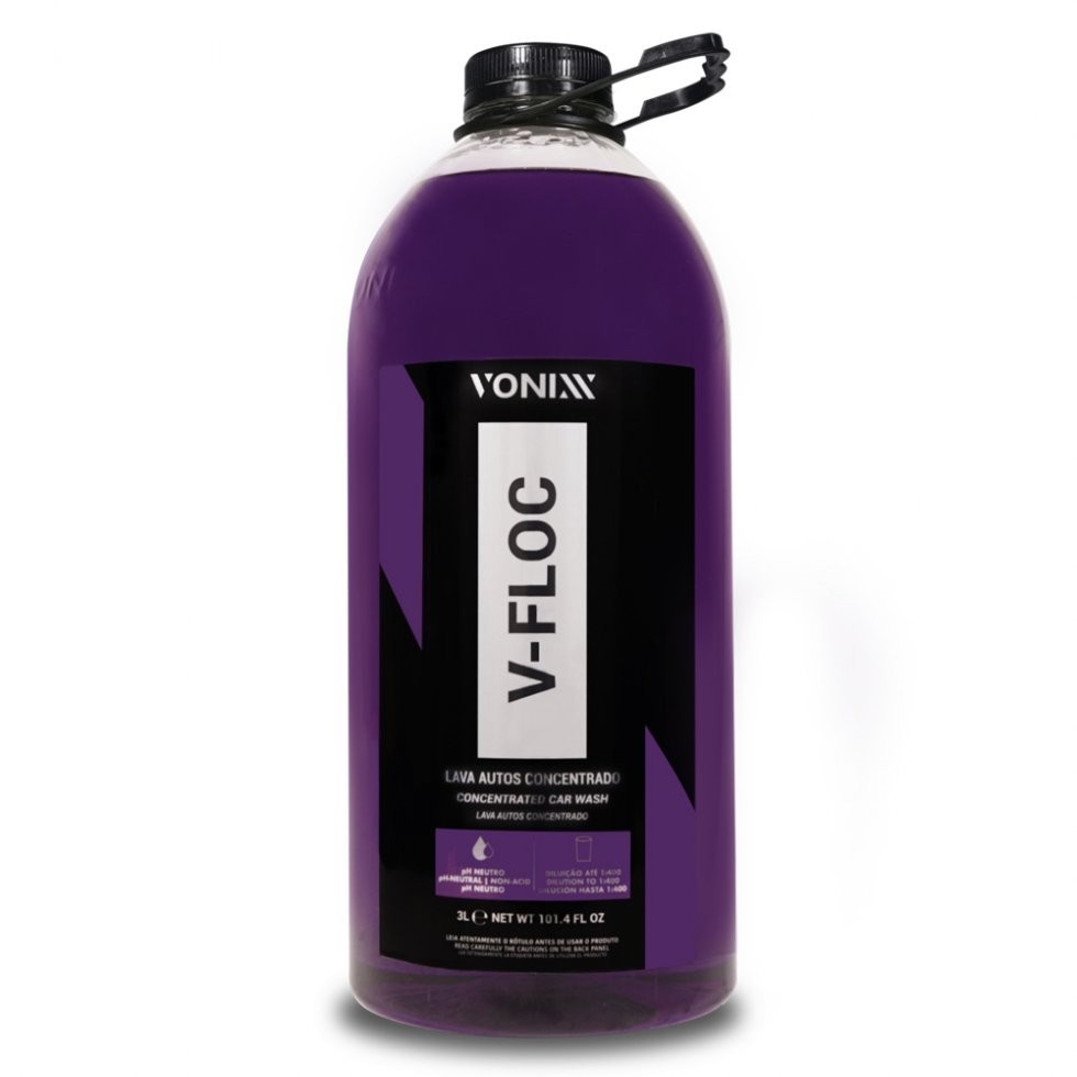 V-FLOC - Lava Auto Super Concentrado - Diluição 1:400 - Vonixx (3 Litros)
