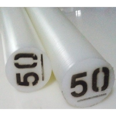 Nylon PA Tarugo 50mm (diâmetro) X 50cm (comprimento) Bastão Plástico para Usinagem
