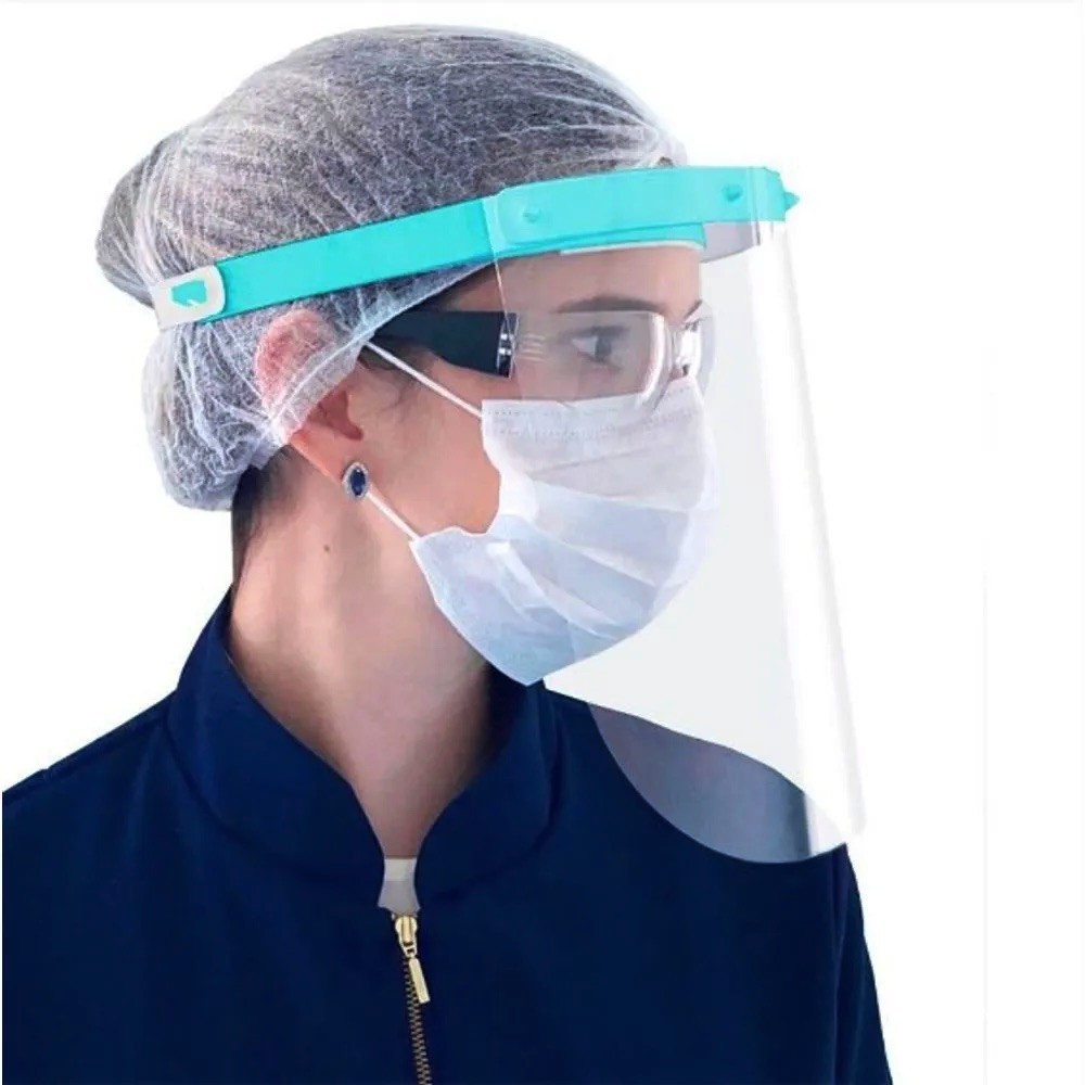 Mascara  Transparente Protetor Facial Reutilizável Ajustável