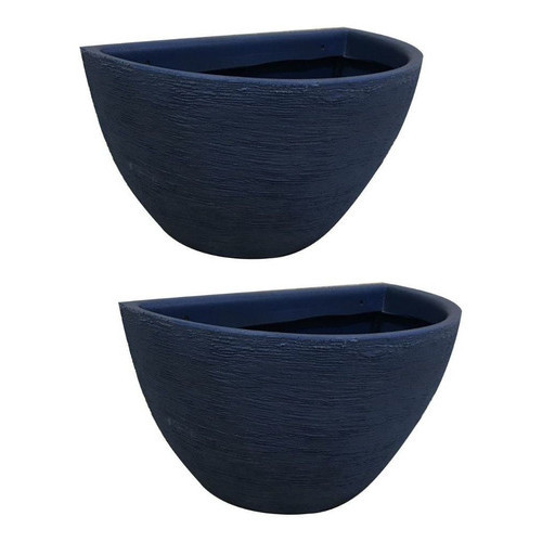 Kit 2 Vasos de Parede Azul para Jardim Vertical 18x33