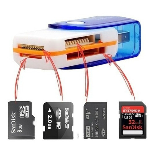 Leitor Usb Adaptador De Cartão De Memória Micro Sd Até 64gb em Oferta na Shopee