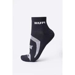 Meia HUPI Running Pro Prime Preto e Branco - Tamanho Plus 42-46