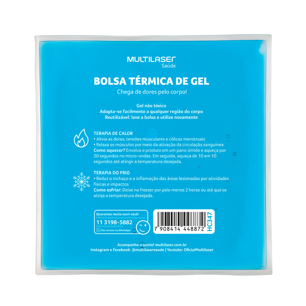 Bolsa Térmica Transparente em Gel Tamanho P Multilaser Saúde - HC347 - Home & Living