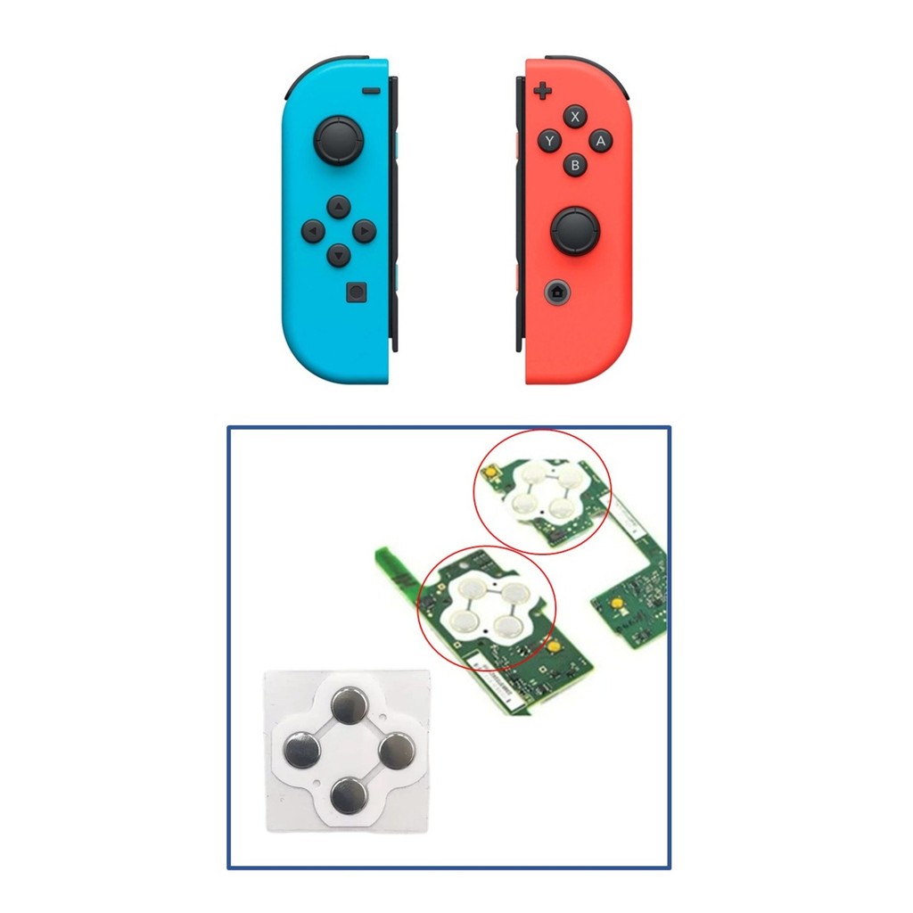 Película Manta Condutiva Botões D-PAD e ABXY Para Nintendo Switch Joy Con