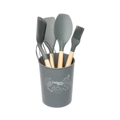 5 Peças Utensílios para Confeitaria Wolff de Silicone Cinza