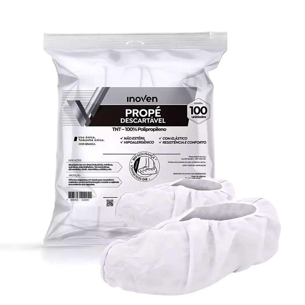 Protetor para pés descartável ProPé TNT 20g Branco 100 unidades Inoven em Oferta na Shopee