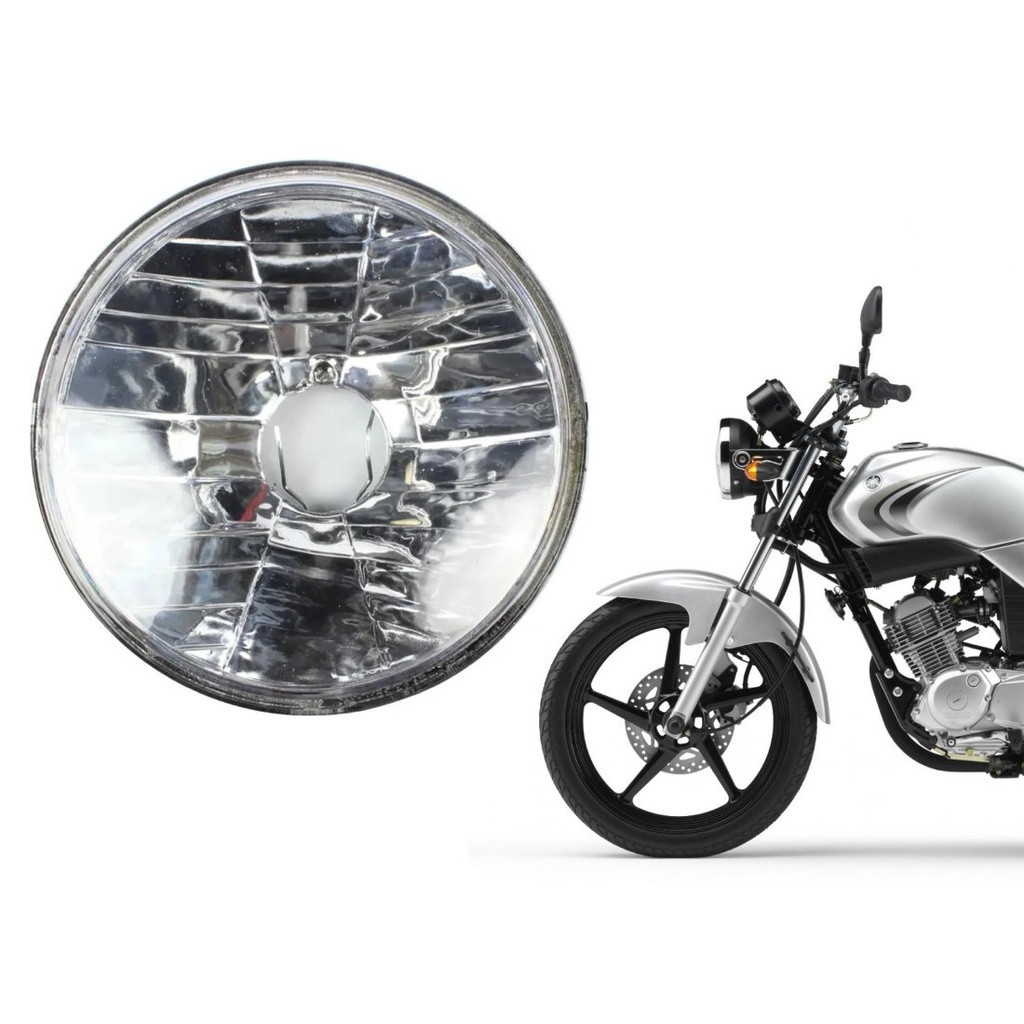 Bloco Globo Optico Do Farol Yamaha Ybr Factor 125 Ys Fazer 250 De 2005 Ate 2010 + Lampada W35