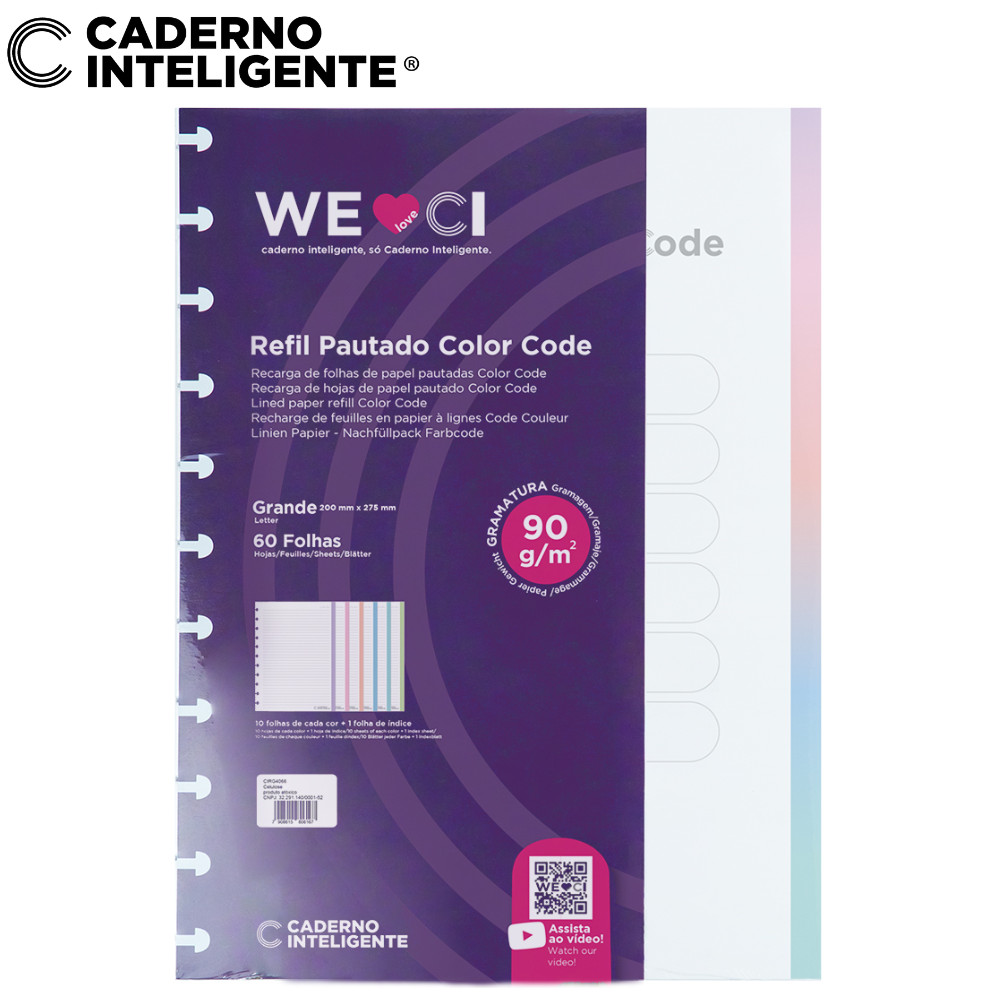 Refil Colorcode Caderno Inteligente - Tamanho Grande em Oferta na Shopee