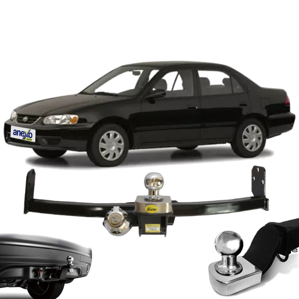 Engate Reboque Toyota Corolla 1999 a 2001 Brucke TO1018 Rabicho Tração 700kg Haste fixa