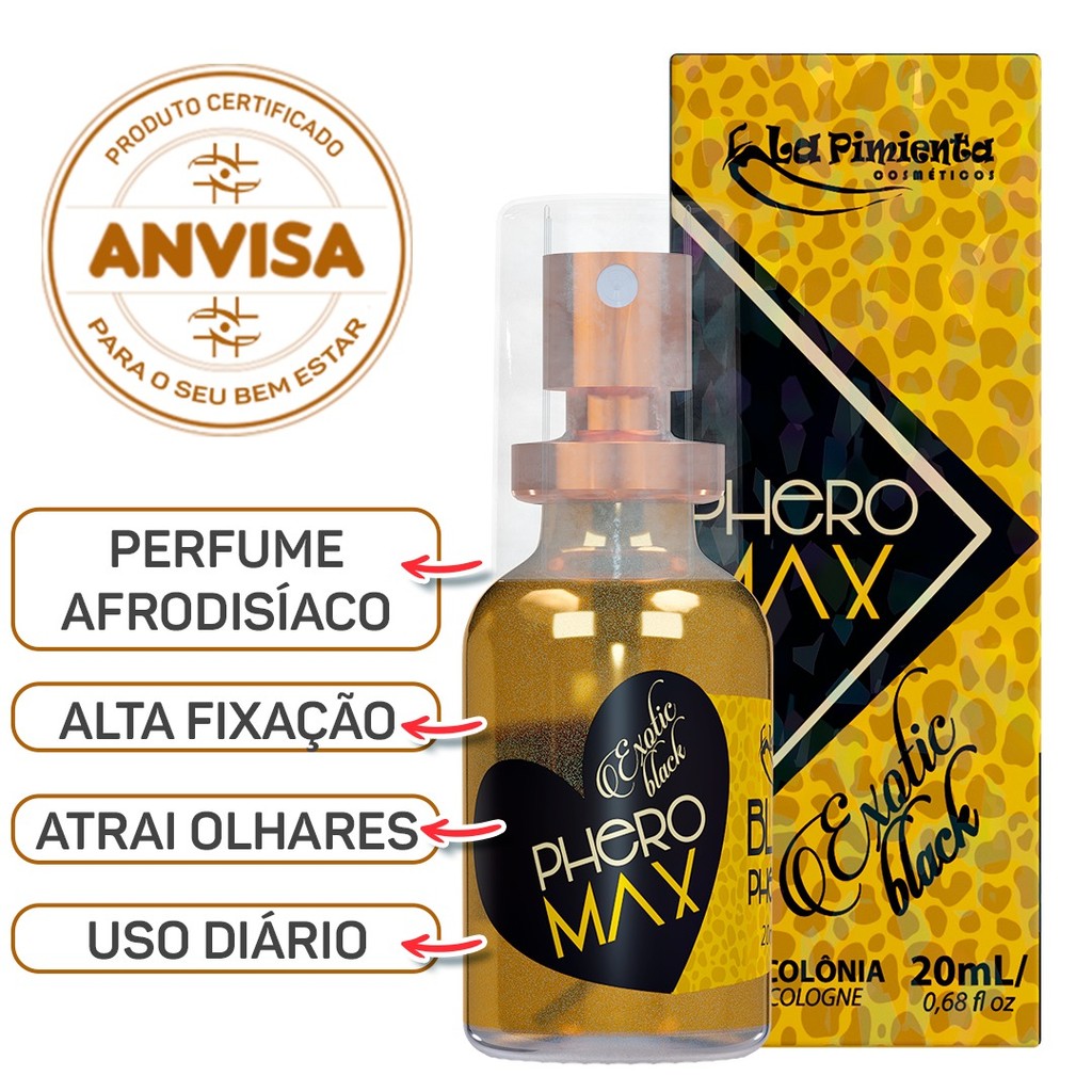 UMA EXPERIÊNCIA SENSORIAL QUE INEBRIA – PERFUME AFRODISÍACO PHERO MAX - FASCINATION BLACK