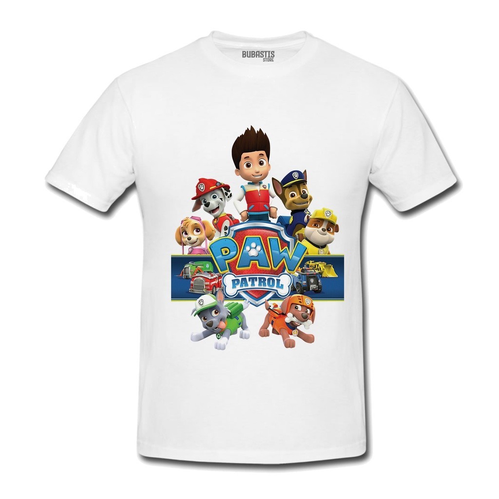 Camiseta Patrulha Canina bombeiro policial menina menino Desenho Infantil Adulto Turma