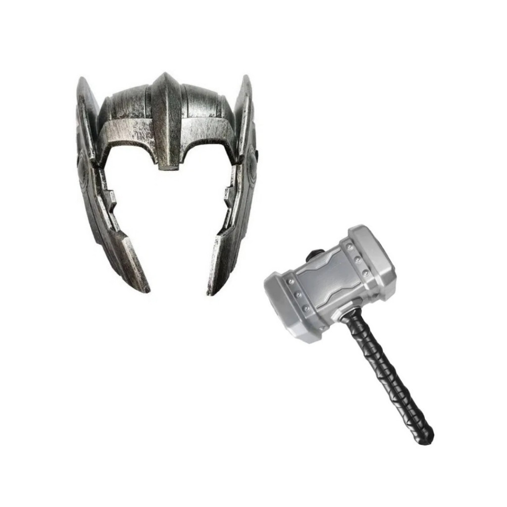 Kit Vingador - Thor! 1 Martelo do Thor + 1 Máscara - Fantasia para Festas! em Oferta na Shopee
