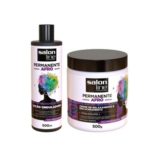 Salon Line Kit Loção e Creme Permanente Afro