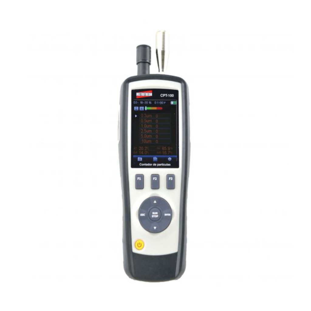 Contador Partículas Temperatura Umidade Ar 6 Canais Bulbo Câmera Usb Sd Alarme Cpt-100 Portátil