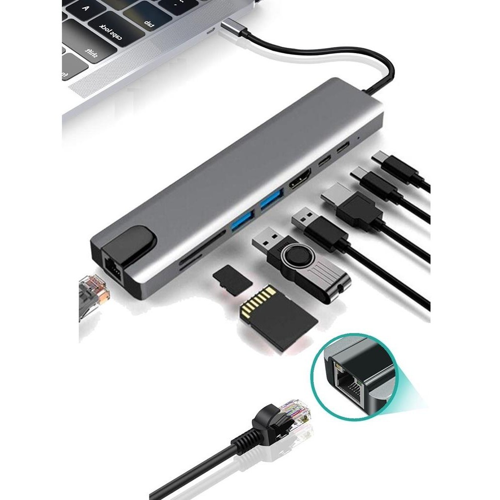 Adaptador Hdmi Hub Usb-c Samsung Galaxy Book S Pro 360 5p+nf