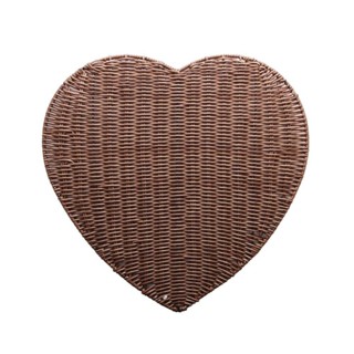 Lugar Americano Lyor Coração de Rattan Plástico Marrom 41cm